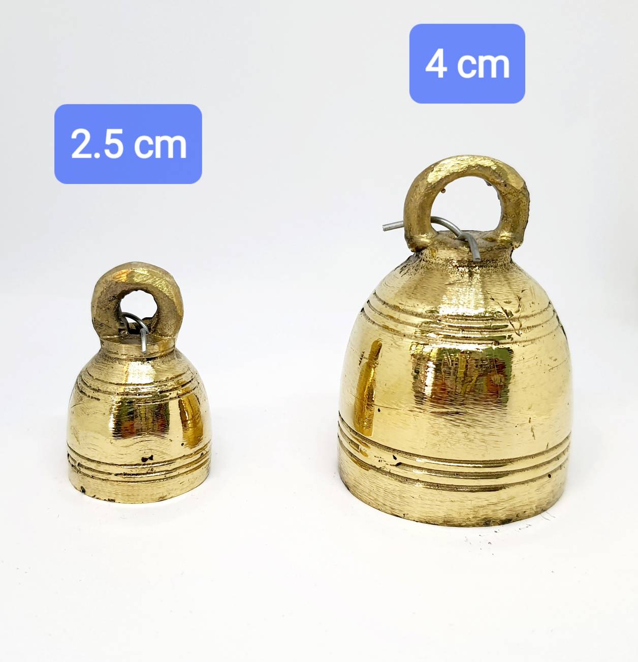 รูปภาพที่1 ของสินค้า : R087 ระฆังทองเหลืองเล็กกลม (2.5 cm) 
