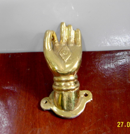 รูปภาพที่1 ของสินค้า : H029 มือจับประตูงานทองเหลือง รูปมือ [M] 