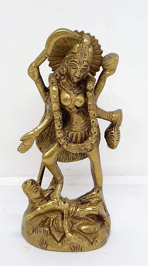 รูปภาพที่1 ของสินค้า : TP088 พระแม่กาลี เนื้อทองเหลืองอินเดีย 