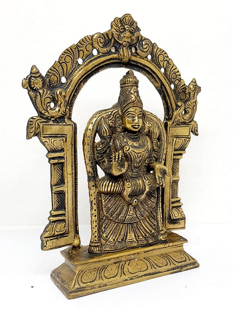 รูปภาพที่1 ของสินค้า : TP321 พระแม่ลักษมี เนื้อทองเหลืองอินเดีย 