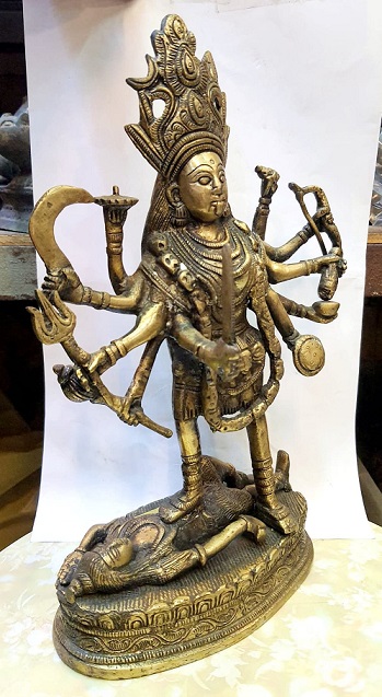 รูปภาพที่1 ของสินค้า : TP338 พระแม่กาลี เนื้อทองเหลืองอินเดีย 