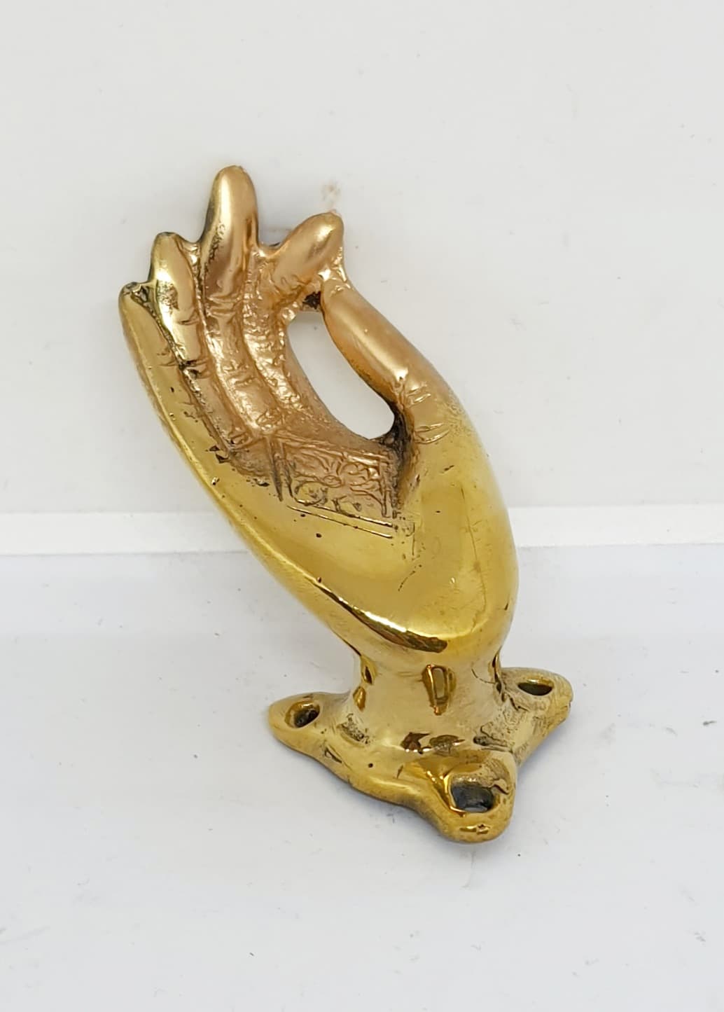รูปภาพที่1 ของสินค้า : H054-1 มือจิ๋ว ทองเหลือง[S] สูง 3.3 นิ้ว 