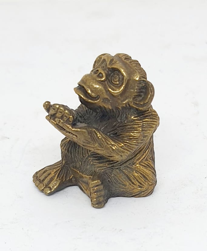 รูปภาพที่1 ของสินค้า : A059 ลิงนั่งทองเหลืองขนาดเล็ก 