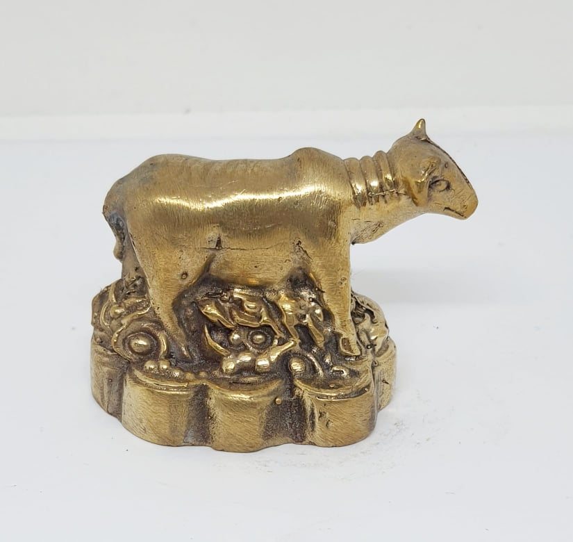 รูปภาพที่1 ของสินค้า : A070 วัว(ฉลู) 12 ราศี ทองเหลือง 