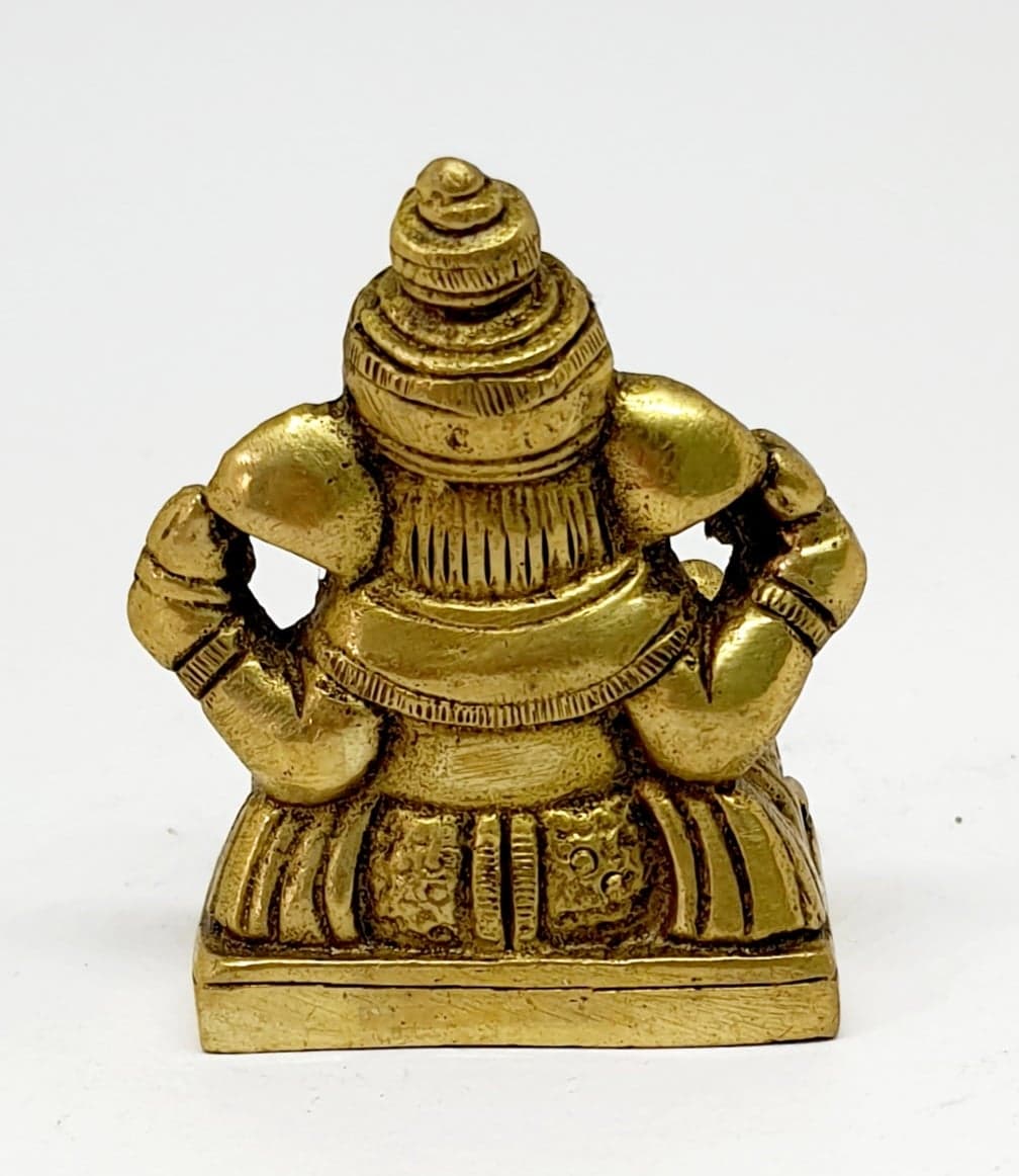 รูปภาพที่1 ของสินค้า : PI034 พระพิฆเนศวร เนื้อทองเหลืองอินเดีย 