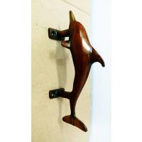 H070 ที่จับประตูรูปปลางานทองเหลืองอินเดีย  H070 ที่จับประตูรูปปลางานทองเหลืองอินเดีย