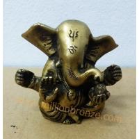 PI069 พระพิฆเนศวร เนื้อทองเหลืองอินเดีย  PI069 พระพิฆเนศวร เนื้อทองเหลืองอินเดีย