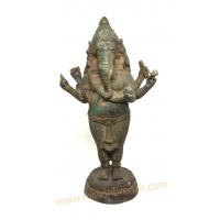 PT021 พระพิฆเนศวรยืนปาง 3 เศียร เนื้อทองเหลือง  PT021 พระพิฆเนศวรยืนปาง 3 เศียร เนื้อทองเหลือง