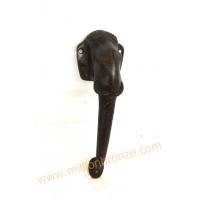 H012 มือจับประตูงานทองเหลือง รูปหัวช้าง  H012 มือจับประตูงานทองเหลือง รูปหัวช้าง