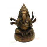 PT037 พระพิฆเนศวรนั่งปาง 3 เศียร เนื้อทองเหลือง PT037 พระพิฆเนศวรนั่งปาง 3 เศียร เนื้อทองเหลือง