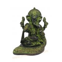 PI049 พระพิฆเนศวร เนื้อทองเหลืองอินเดีย  PI049 พระพิฆเนศวร เนื้อทองเหลืองอินเดีย