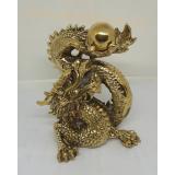 A046 มังกรถือลูกแก้ว งานทองเหลือง A046 มังกรถือลูกแก้ว งานทองเหลือง