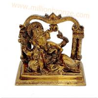 PI001 พระพิฆเนศวร เนื้อทองเหลืองอินเดีย  PI001 พระพิฆเนศวร เนื้อทองเหลืองอินเดีย