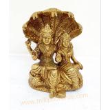 TP026 พระนารายณ์และแม่ลักษมีเนื้อทองเหลืองอินเดีย TP026 พระนารายณ์และแม่ลักษมีเนื้อทองเหลืองอินเดีย