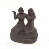 TP033 นางกวักคู่มหาลาภเนื้อทองเหลือง TP033 นางกวักคู่มหาลาภเนื้อทองเหลือง