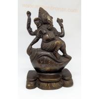 PI070 พระพิฆเนศวร เนื้อทองเหลืองอินเดีย  PI070 พระพิฆเนศวร เนื้อทองเหลืองอินเดีย