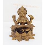 TP085 พระแม่สุรัสวดีนั่งดอกบัว เนื้อทองเหลืองอินเดีย TP085 พระแม่สุรัสวดีนั่งดอกบัว เนื้อทองเหลืองอินเดีย