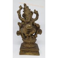 PI033 พระพิฆเนศวรยืน4กร เนื้อทองเหลืองอินเดีย  PI033 พระพิฆเนศวรยืน4กร เนื้อทองเหลืองอินเดีย