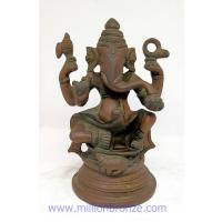 PI003 พระพิฆเนศวรนั่ง4กร เนื้อทองเหลืองอินเดีย  PI003 พระพิฆเนศวรนั่ง4กร เนื้อทองเหลืองอินเดีย