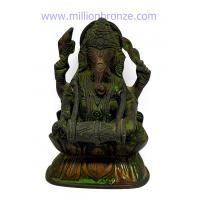 PI084 พระพิฆเนศวรนั่งตีกลอง ทองเหลืองอินเดีย  PI084 พระพิฆเนศวรนั่งตีกลอง ทองเหลืองอินเดีย