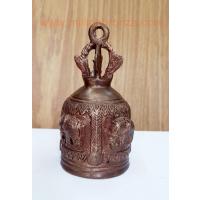 R135 ระฆังลายช้างทองเหลือง กว้าง 2.6 นิ้ว  R135 ระฆังลายช้างทองเหลือง กว้าง 2.6 นิ้ว